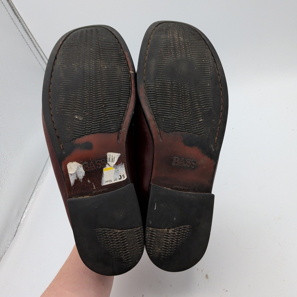G.H. Bass Weejuns Marietta II Burgundy Leather Tassel‎ Kiltie Loafers Mens 10 W - Picture 7 of 9